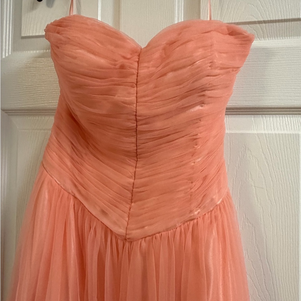Elegant Peach Strapless Dress